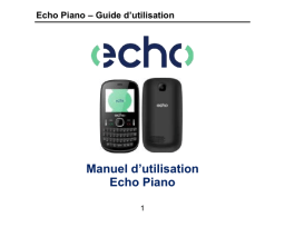 Echo Mobiles PIANO Manuel utilisateur