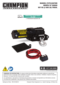 Champion Power Equipment 100600 Manuel utilisateur