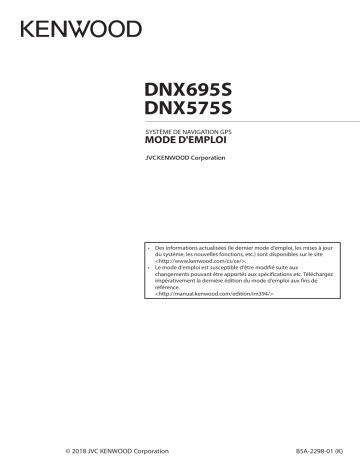 DNX 575 S | Kenwood DNX 695 S Mode d'emploi | Fixfr