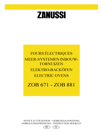 Manuel du propriétaire | Zanussi ZOB671QN Manuel utilisateur | Fixfr