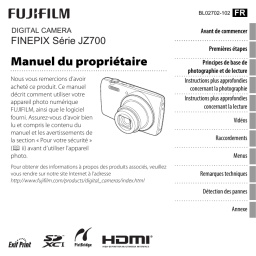 Fujifilm FinePix JZ750 Manuel utilisateur