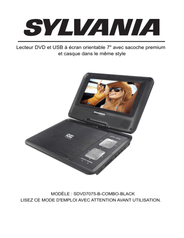 Sylvania SDVD7075-B-COMBO-BLACK 7″ SWIVEL SCREEN PDVD USB DELUXE BAG Manuel du propriétaire | Fixfr