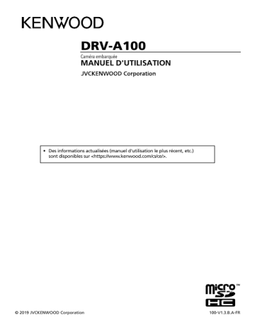 Kenwood DRV-A100 Manuel utilisateur | Fixfr
