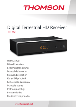 Thomson THT712 Terrestrial Receiver Manuel utilisateur