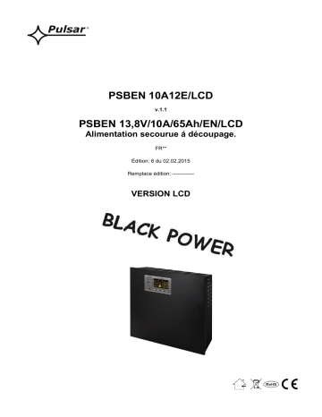 Mode d'emploi | Pulsar PSBEN10A12E,LCD - v1.1 Manuel utilisateur | Fixfr