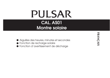 Manuel du propriétaire | Pulsar PY5074X1 Manuel utilisateur | Fixfr