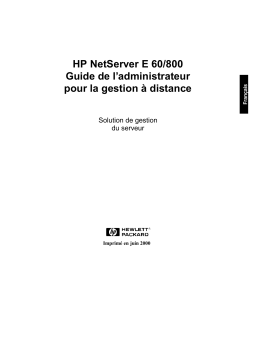 HP E SERVER Manuel utilisateur