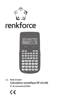 Renkforce RF-CA-240 Science calculator Manuel du propriétaire