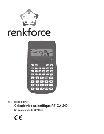Renkforce RF-CA-240 Science calculator Manuel du propriétaire | Fixfr