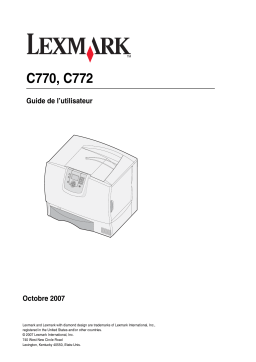 Lexmark C772 Manuel utilisateur