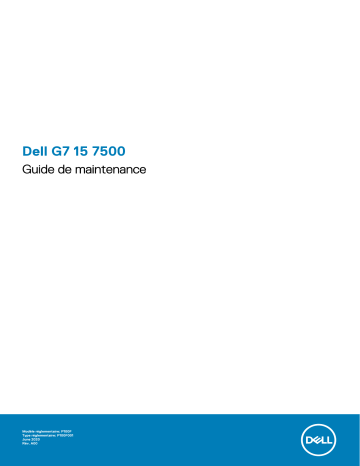 Dell G7 15 7500 gseries laptop Manuel utilisateur | Fixfr