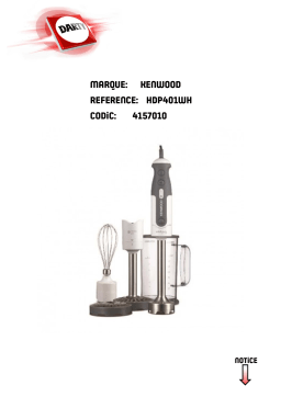 Kenwood HDP401WH Manuel utilisateur