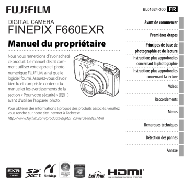 Fujifilm FinePix F660 EXR Manuel utilisateur | Fixfr