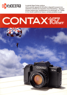 Contax 167 MT Manuel utilisateur