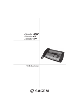 Sagem PHONEFAX 43S Manuel utilisateur