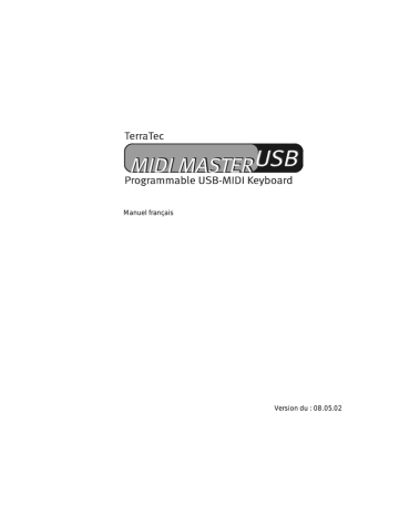 Manuel du propriétaire | Terratec MIDI Master USB Manual Manuel utilisateur | Fixfr