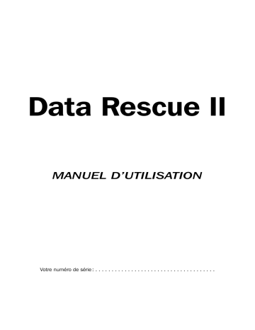Tri-Edre Data Rescue II Manuel utilisateur | Fixfr