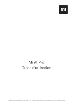 Xiaomi Mi 9 T Pro Manuel utilisateur