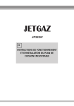 Jetgaz JP22GV Table de cuisson Manuel utilisateur