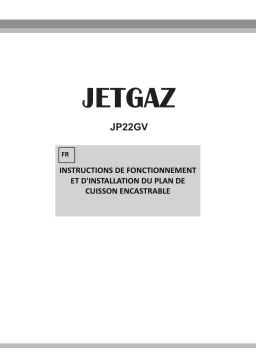 Jetgaz JP22GV Table de cuisson Manuel utilisateur