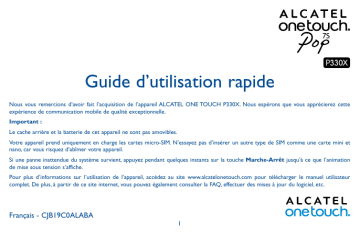 Pop 7S | Mode d'emploi | Alcatel P330X Manuel utilisateur | Fixfr