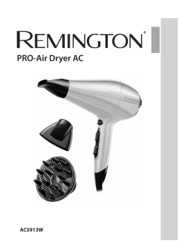 Remington PRO-Air Dryer AC5913W Manuel utilisateur