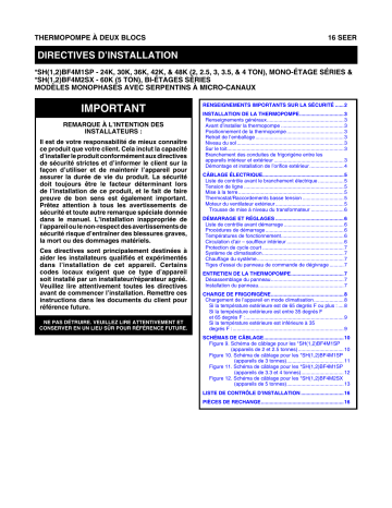 MSH1BF | WSH2BF | ESH1BF | Guide d'installation | Gibson VSH1BF Manuel utilisateur | Fixfr