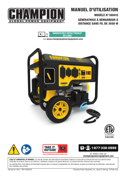 Champion Power Equipment 100415 Manuel utilisateur