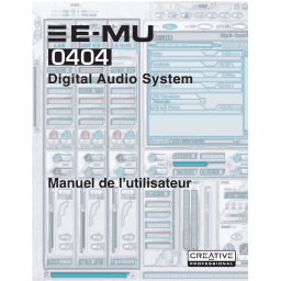 E-Mu 0404 Manuel utilisateur