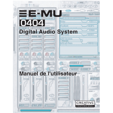 Manuel du propriétaire | E-Mu 0404 Manuel utilisateur | Fixfr