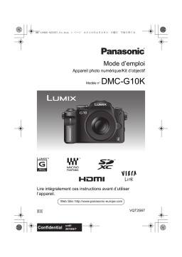 Panasonic DMC G10 Mode d'emploi