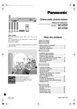 Panasonic SC-HT05 Manuel utilisateur