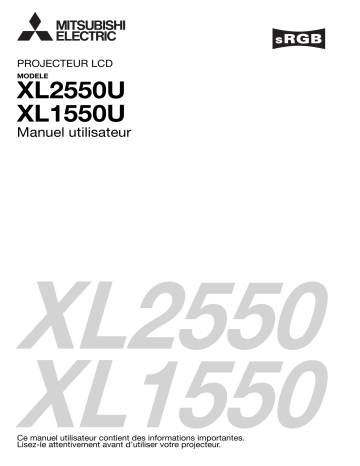 Manuel du propriétaire | Mitsubishi XL2550U Manuel utilisateur | Fixfr