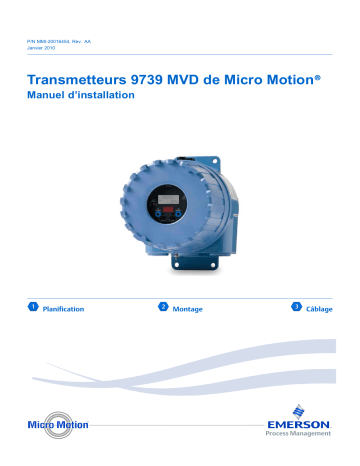 Installation manuel | Micro Motion Transmetteurs 9739 MVD Guide d'installation | Fixfr