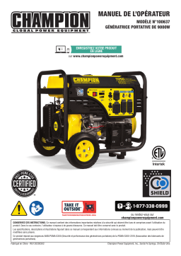 Champion Power Equipment 100637 Manuel utilisateur