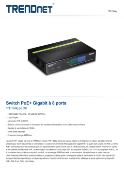 Trendnet TPE-TG44g 8-Port Gigabit PoE+ Switch Fiche technique