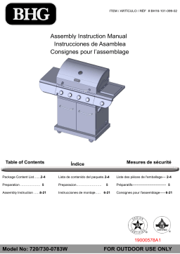 BHG 720-0783W grill Manuel utilisateur