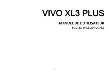 Blu Vivo XL3 Plus Manuel du propriétaire | Fixfr