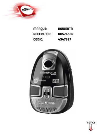 Manuel du propriétaire | Rowenta RH9051WO AIR FORCE 360 ALL FLOORS & PLUS Manuel utilisateur | Fixfr