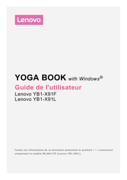 Lenovo Yoga Book Manuel utilisateur