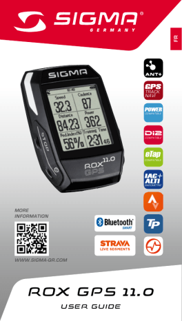 Mode d'emploi | SIGMA SPORT ROX 11.0 GPS Manuel utilisateur | Fixfr