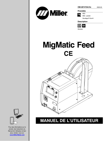 NA214045D | Manuel du propriétaire | Miller MIGMATIC WIRE FEEDER CE Manuel utilisateur | Fixfr