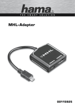 Hama 00115925 MHL Adapter for Smartphone Manuel utilisateur