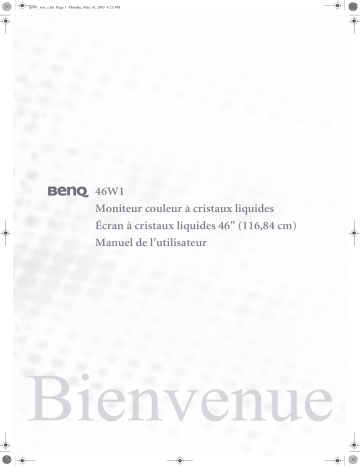 Manuel du propriétaire | BenQ 46W Manuel utilisateur | Fixfr