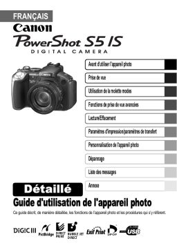 Canon PowerShot S5 IS Manuel utilisateur