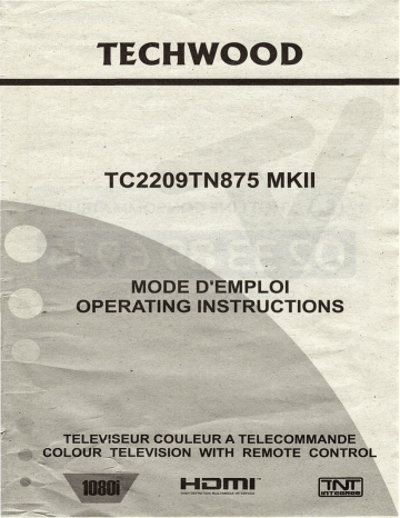 Manuel du propriétaire | Techwood TC2209TN875 MKII Manuel utilisateur | Fixfr