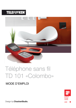 Telefunken COLOMBO TD101 Manuel utilisateur