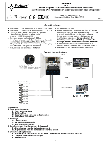 Mode d'emploi | Pulsar S108-CRB Manuel utilisateur | Fixfr