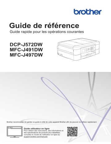 Manuel du propriétaire | Brother MFC-J497DW Manuel utilisateur | Fixfr