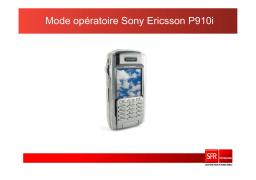 Sony Ericsson P910I Manuel utilisateur